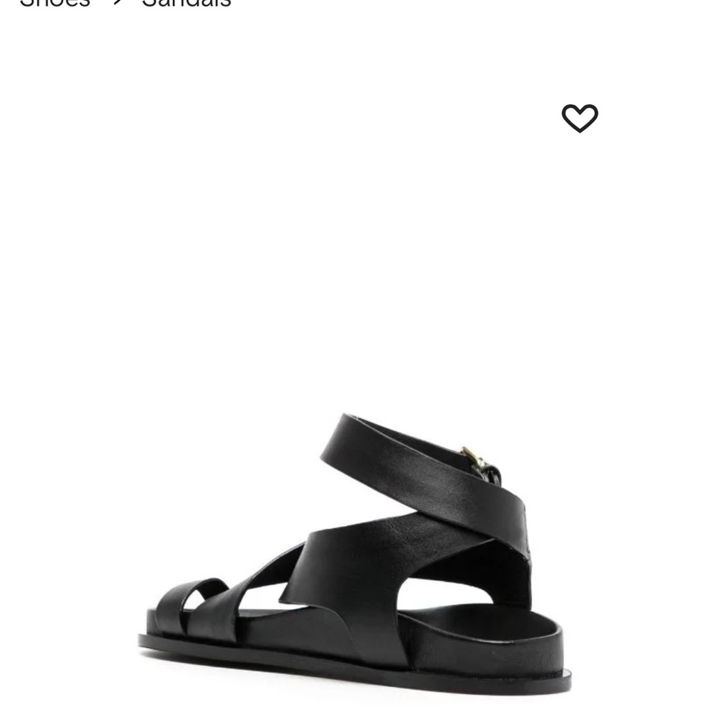 A. Emory Flat Leather Jalen Sandals - Picture 3 of 8